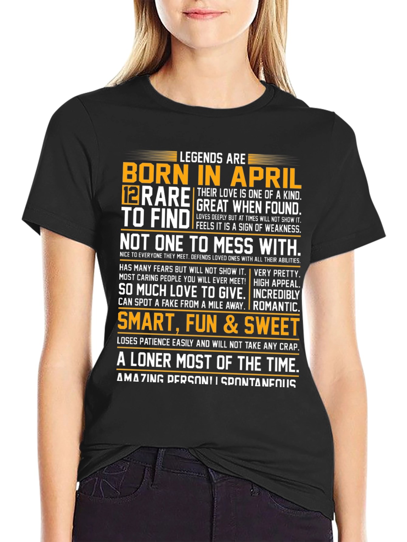 Legends Born in April Graphic T-Shirt