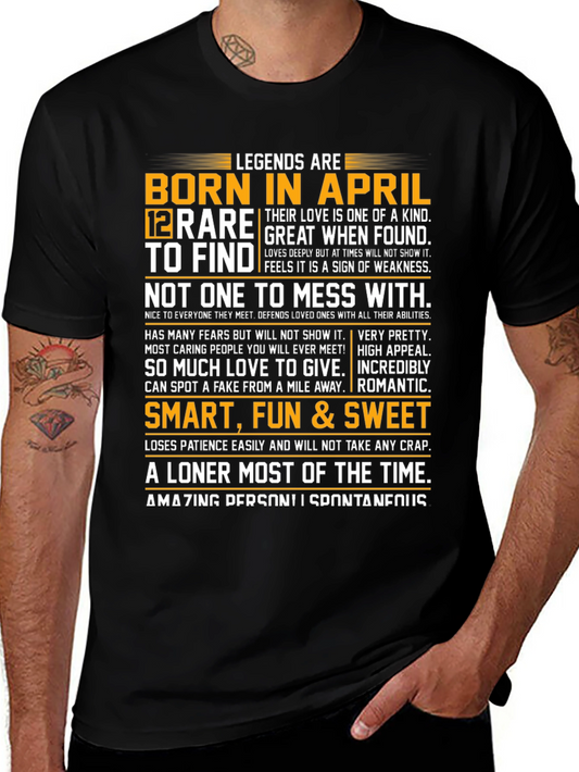 Legends Born in April Graphic T-Shirt