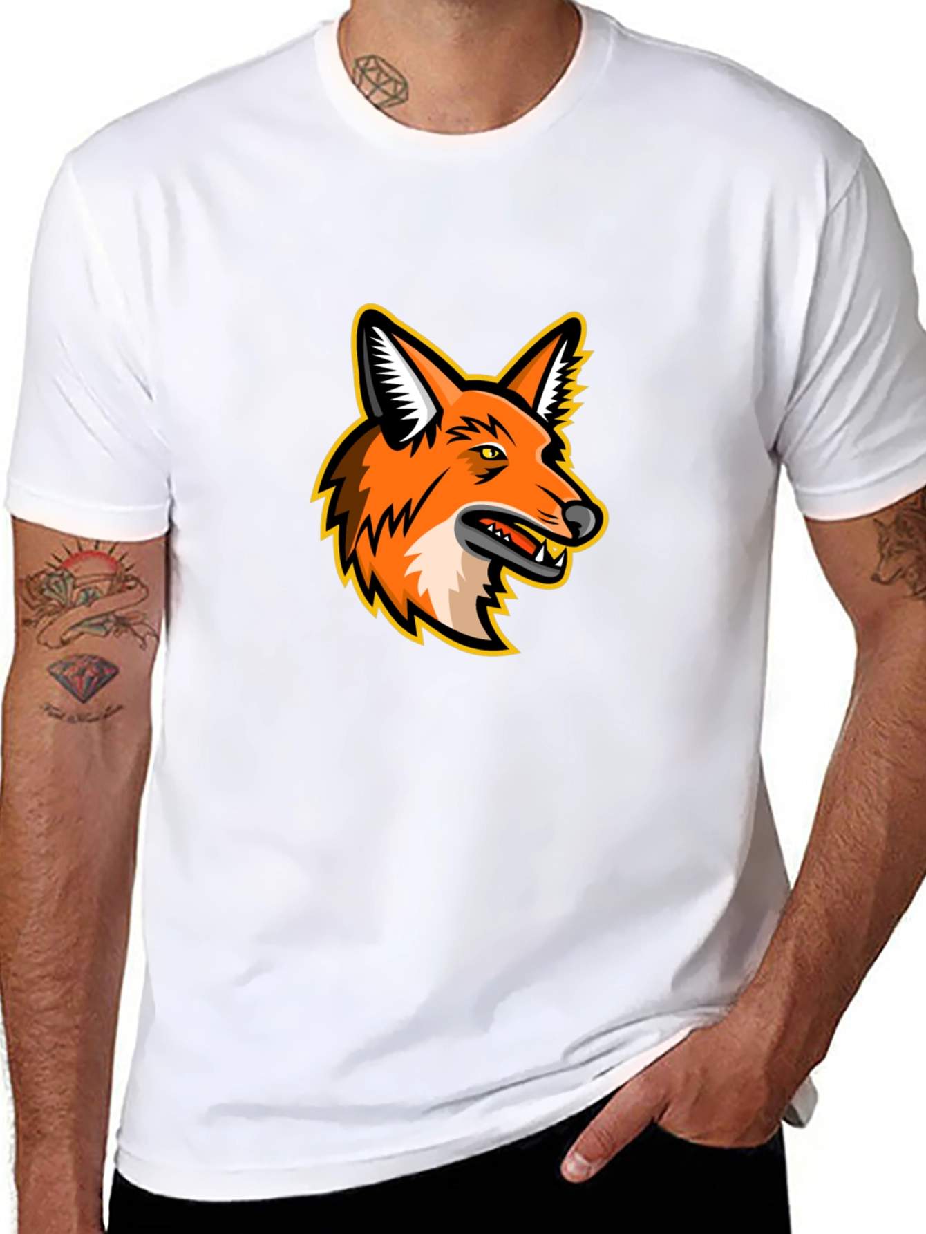 Fox Graphic T-Shirt - Mens Black Tee