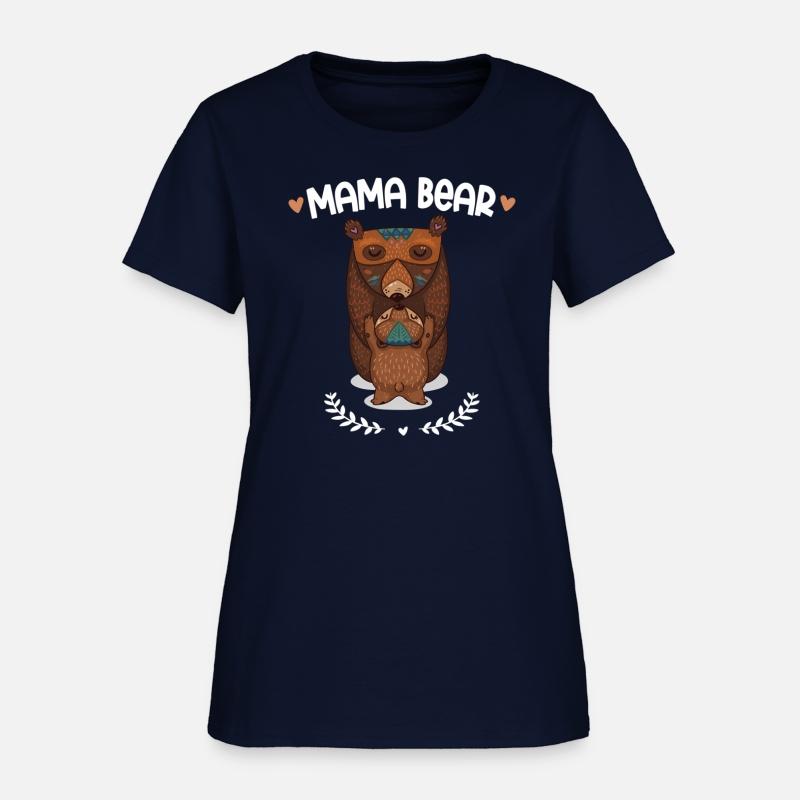Mama Bear And Baby Casual Woodsy Forest Animal