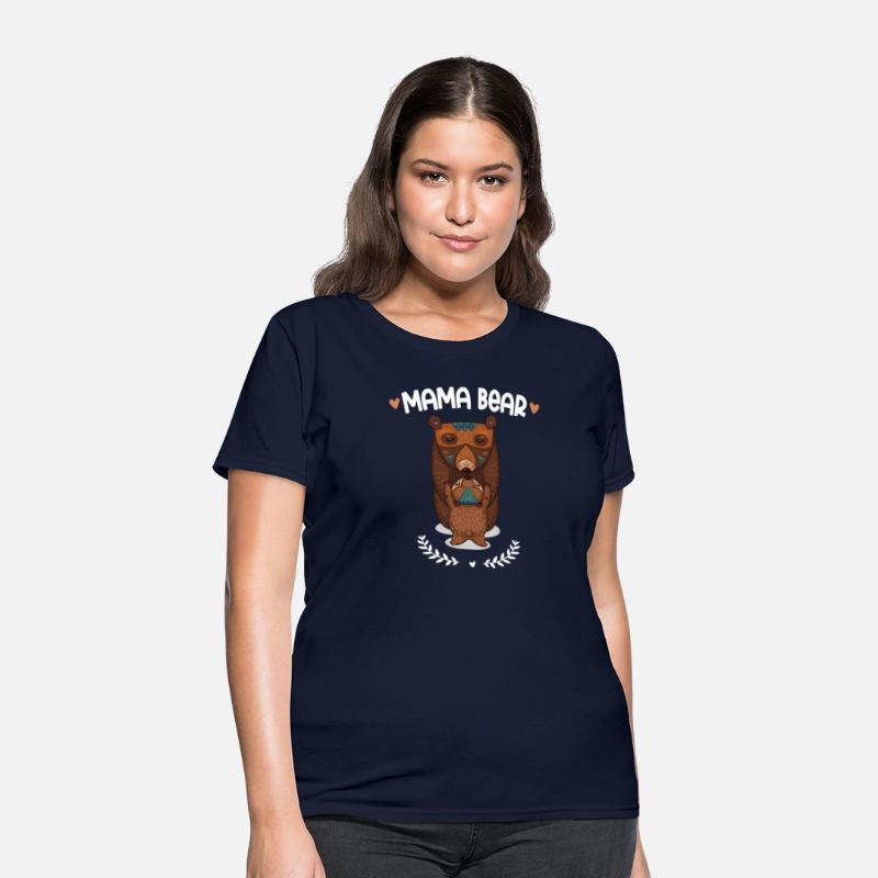 Mama Bear And Baby Casual Woodsy Forest Animal