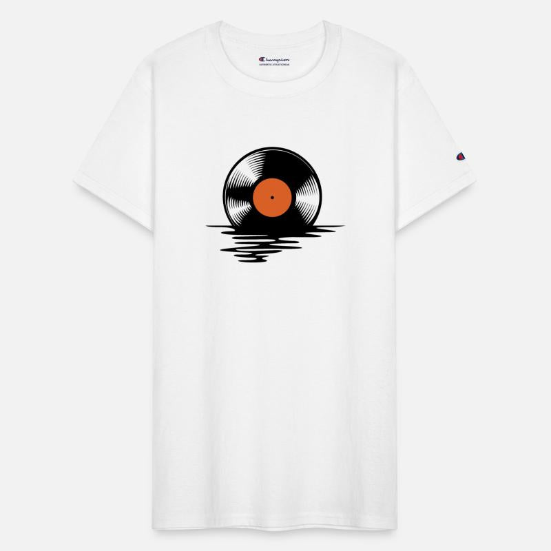 Melting vinyl disc.