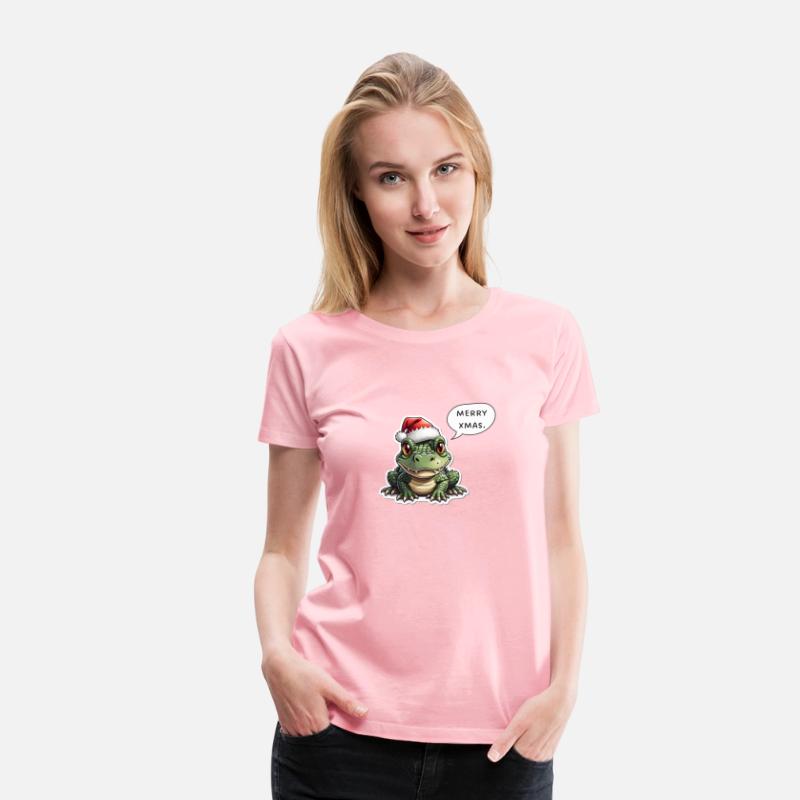 Merry Christmas Crocodile with Speech Bubble