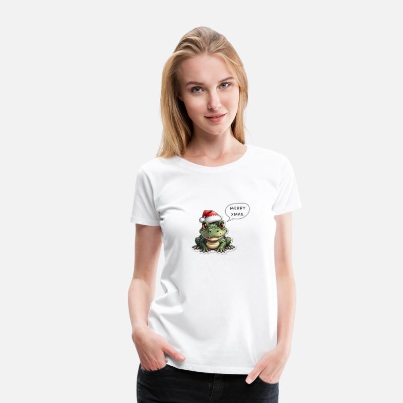 Merry Christmas Crocodile with Speech Bubble