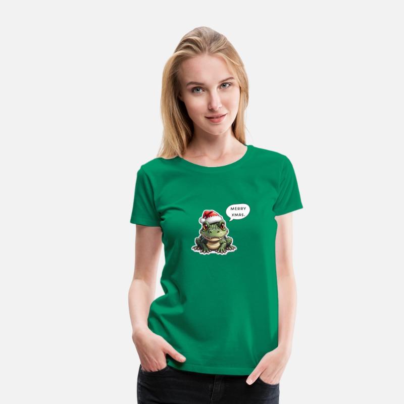 Merry Christmas Crocodile with Speech Bubble
