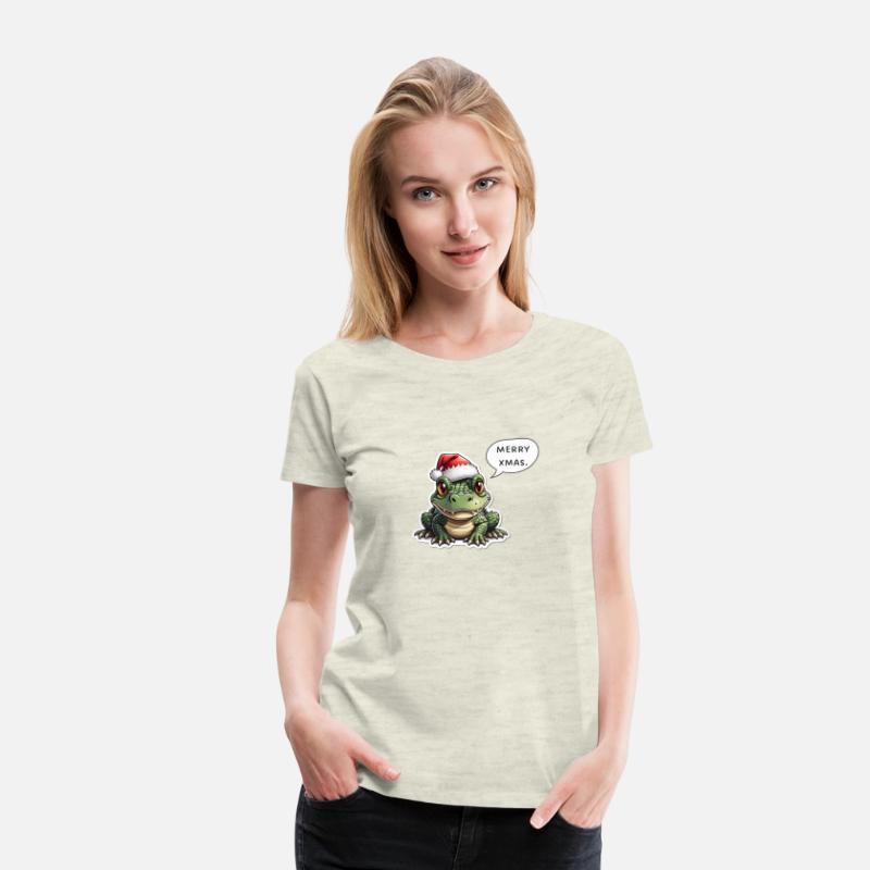 Merry Christmas Crocodile with Speech Bubble