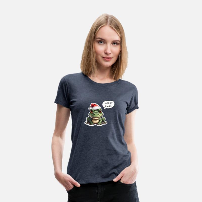 Merry Christmas Crocodile with Speech Bubble