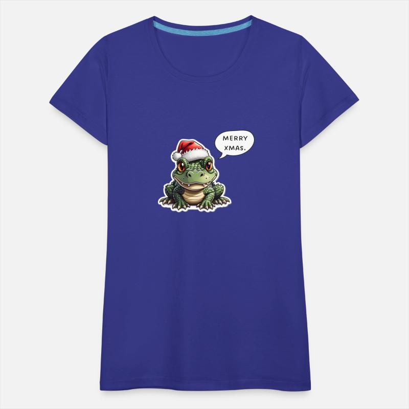 Merry Christmas Crocodile with Speech Bubble