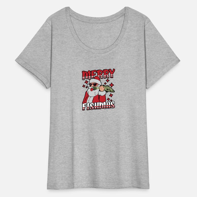 Merry Fishmas Funny Santa Claus Fishing Christmas