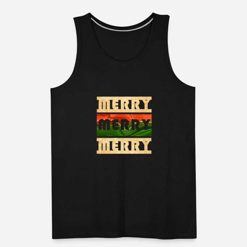 Merry Merry Merry Gold Red & Green