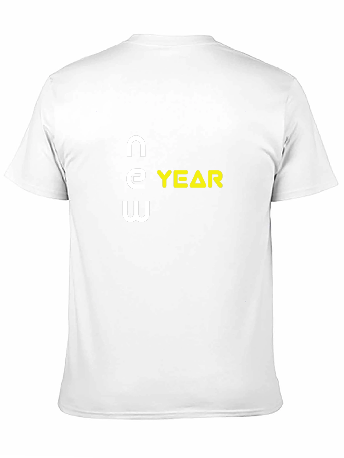 New Year Graphic T-Shirt - Black Crew Neck