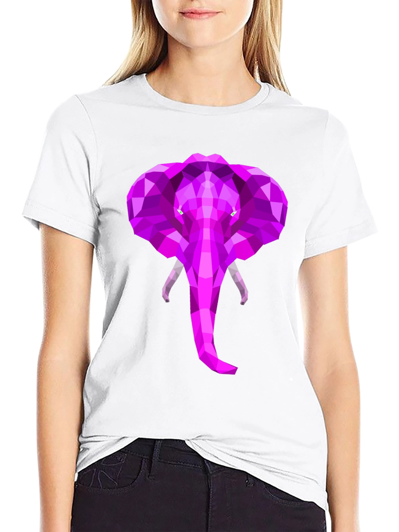 Geometric Elephant Tee - Stylish Graphic T-Shirt