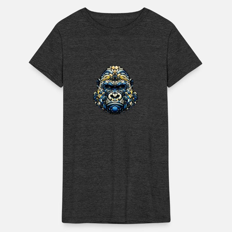Midnight Wisdom Gorilla Pebble Art