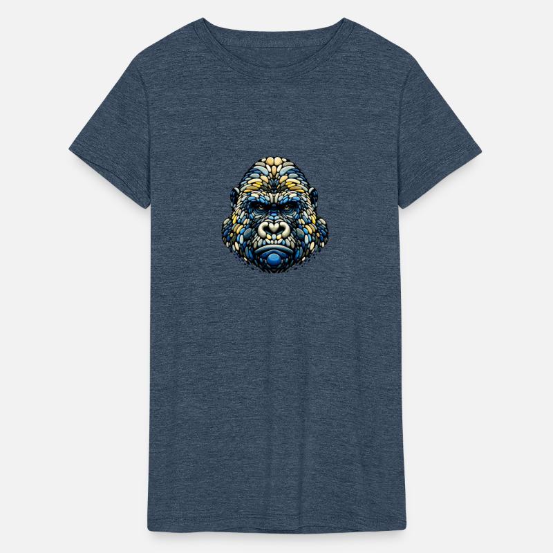 Midnight Wisdom Gorilla Pebble Art