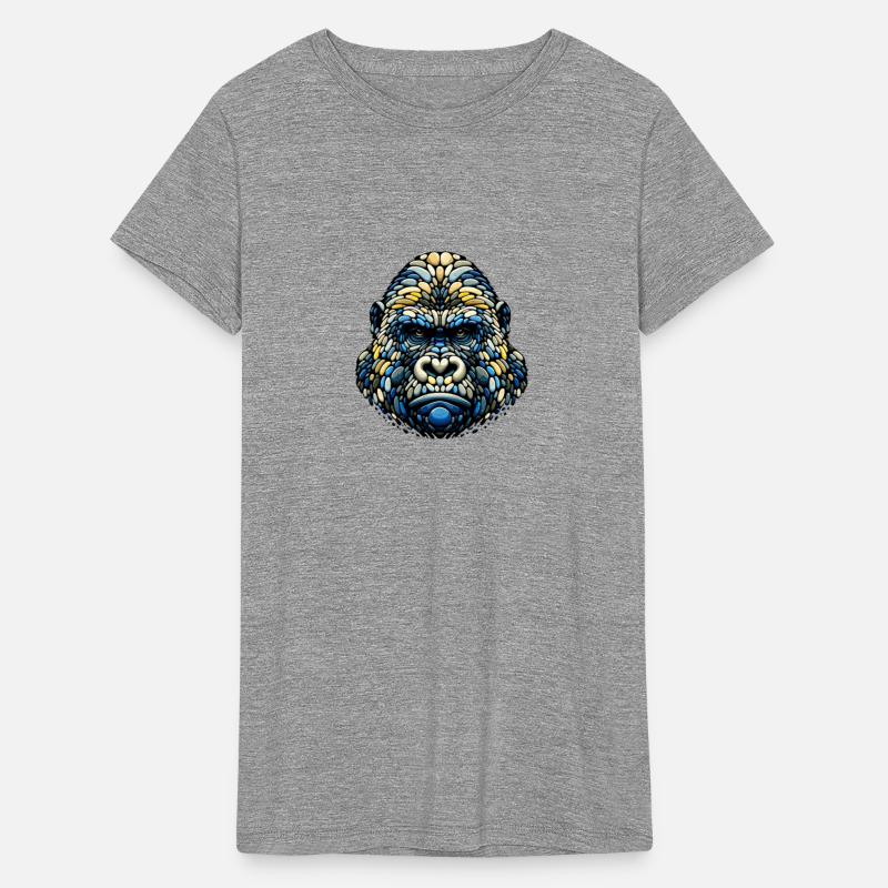 Midnight Wisdom Gorilla Pebble Art