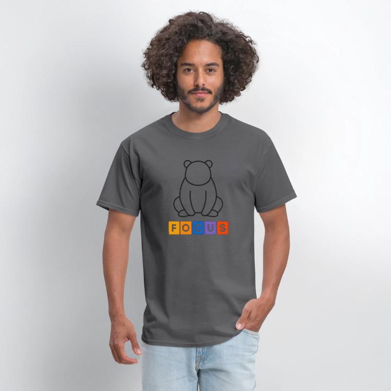 Minimal Panda Line Art with Colorful Focus Text