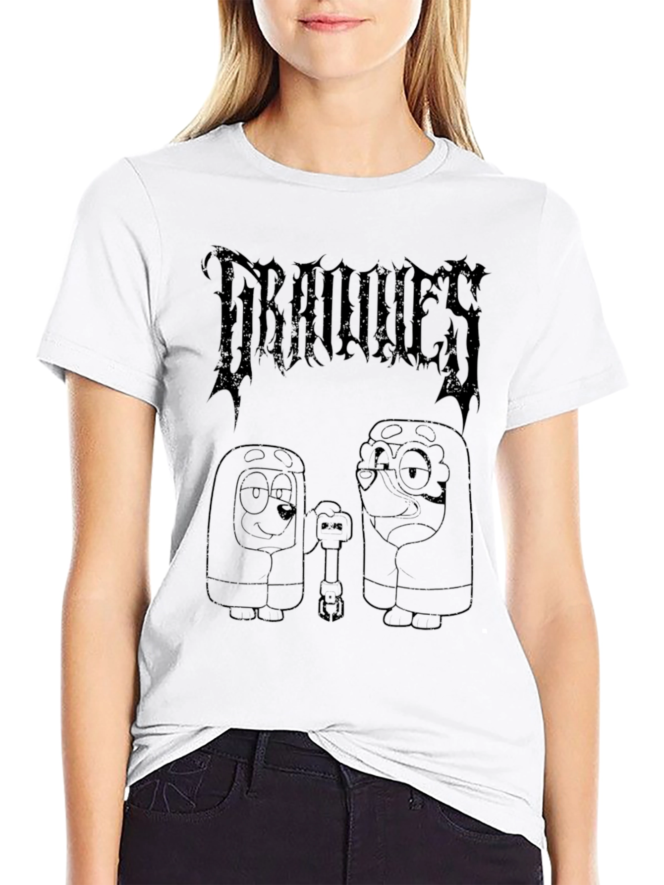 Groovies Black Graphic Tee