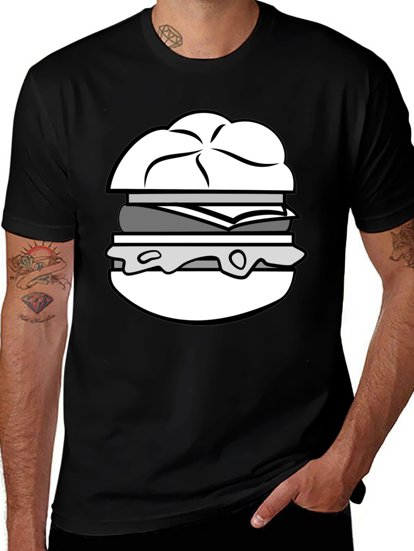 Burger Graphic Tee - Unisex Foodie T-Shirt
