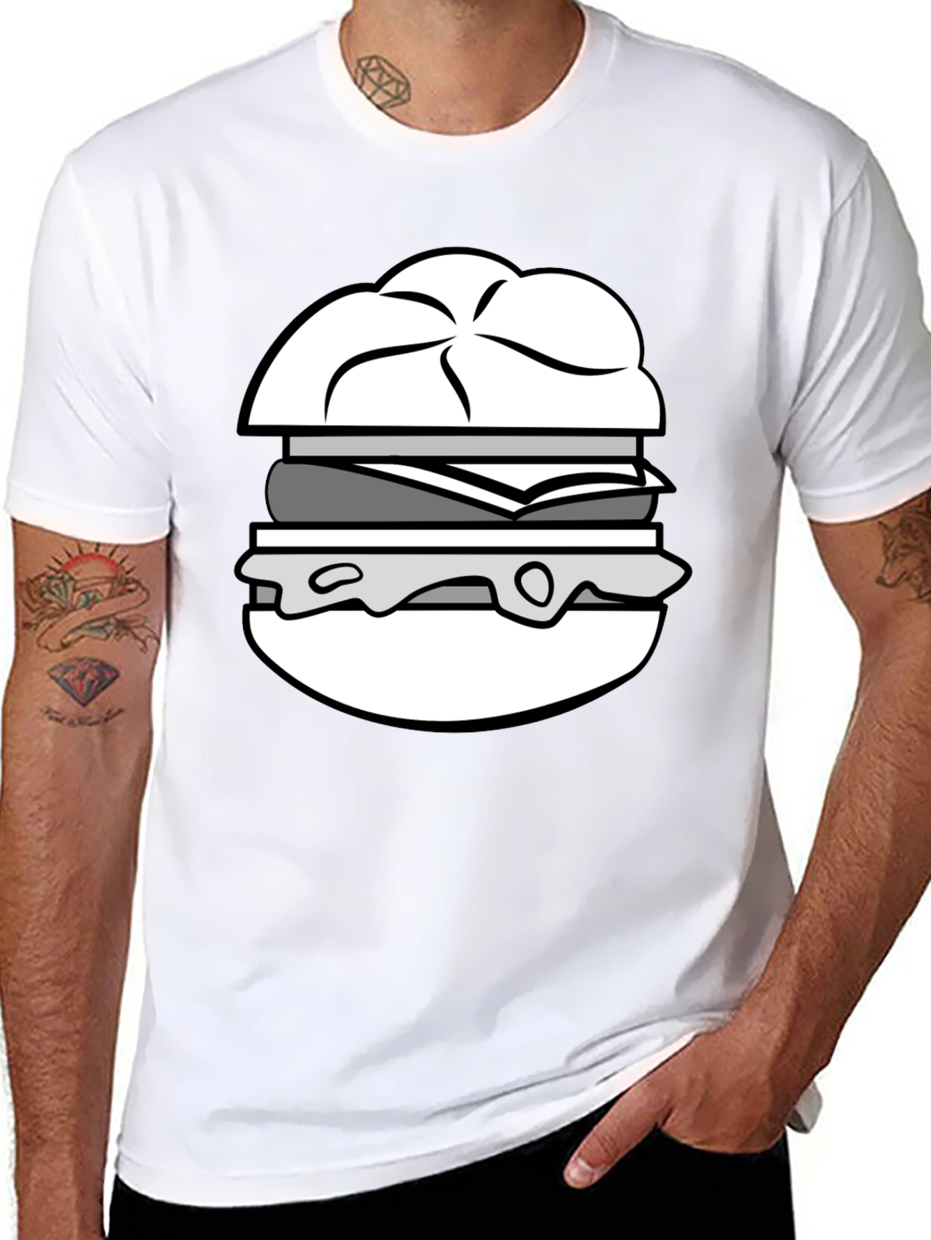Burger Graphic Tee - Unisex Foodie T-Shirt