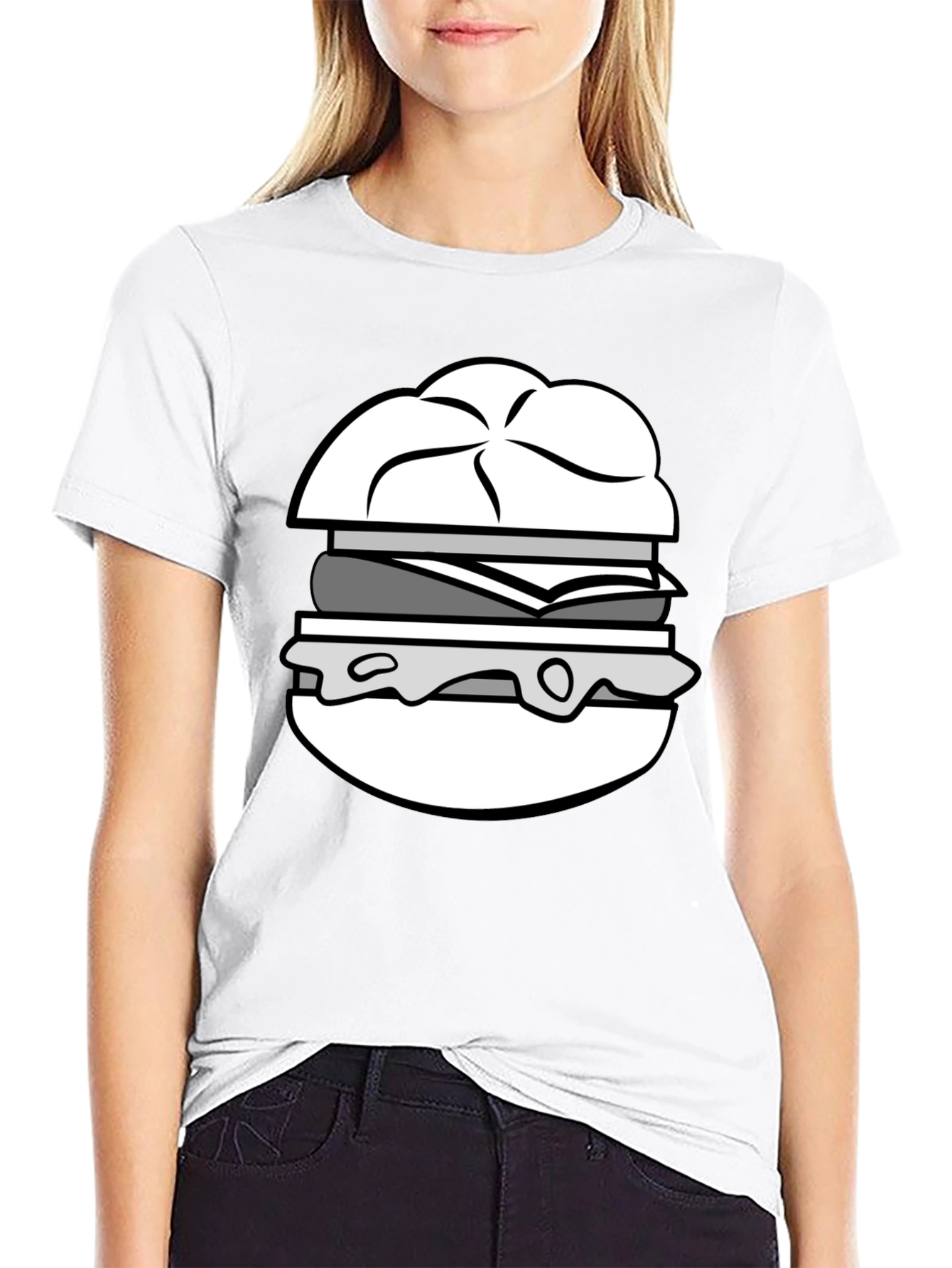 Burger Graphic Tee - Unisex Foodie T-Shirt