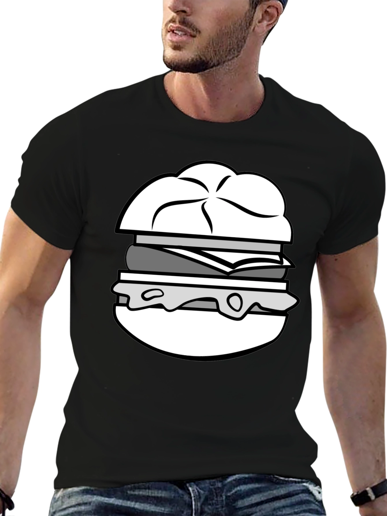 Burger Graphic Tee - Unisex Foodie T-Shirt