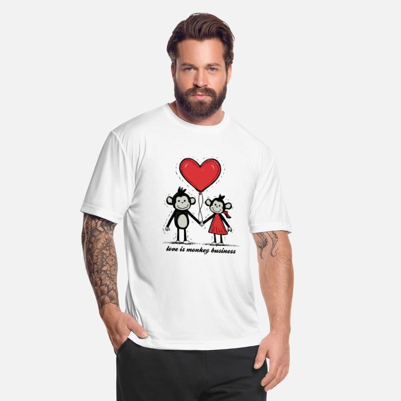Monkey Lovers Stick Figure Couple