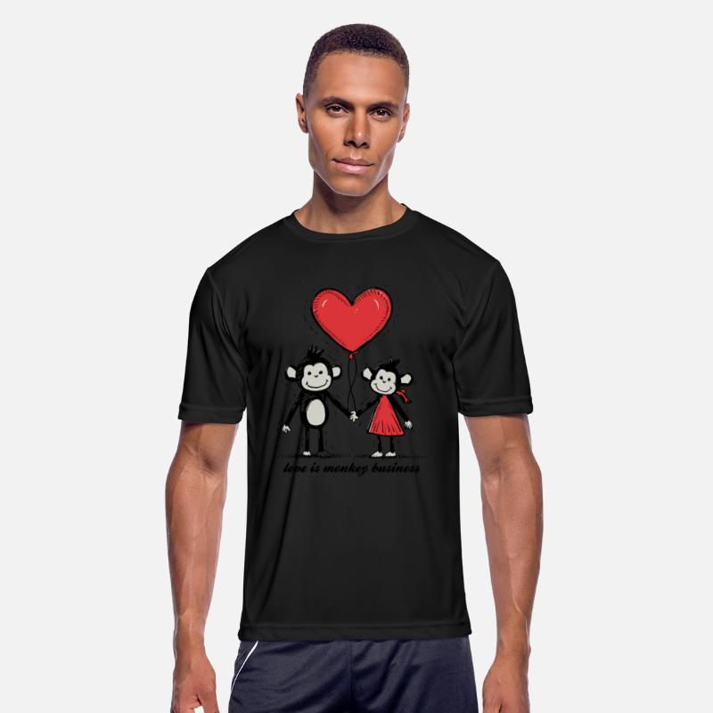 Monkey Lovers Stick Figure Couple