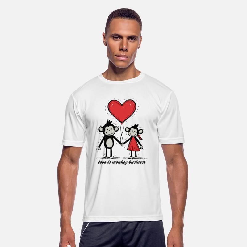Monkey Lovers Stick Figure Couple
