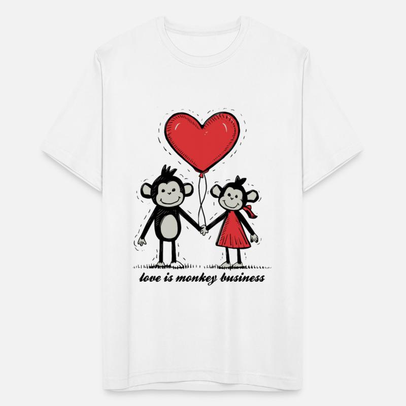 Monkey Lovers Stick Figure Couple