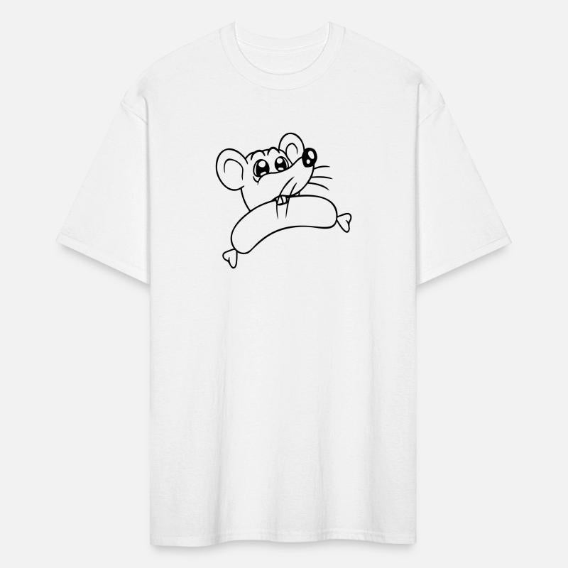 Mouse Big Sausage Eat Hunger BBQ Barbecue Funny