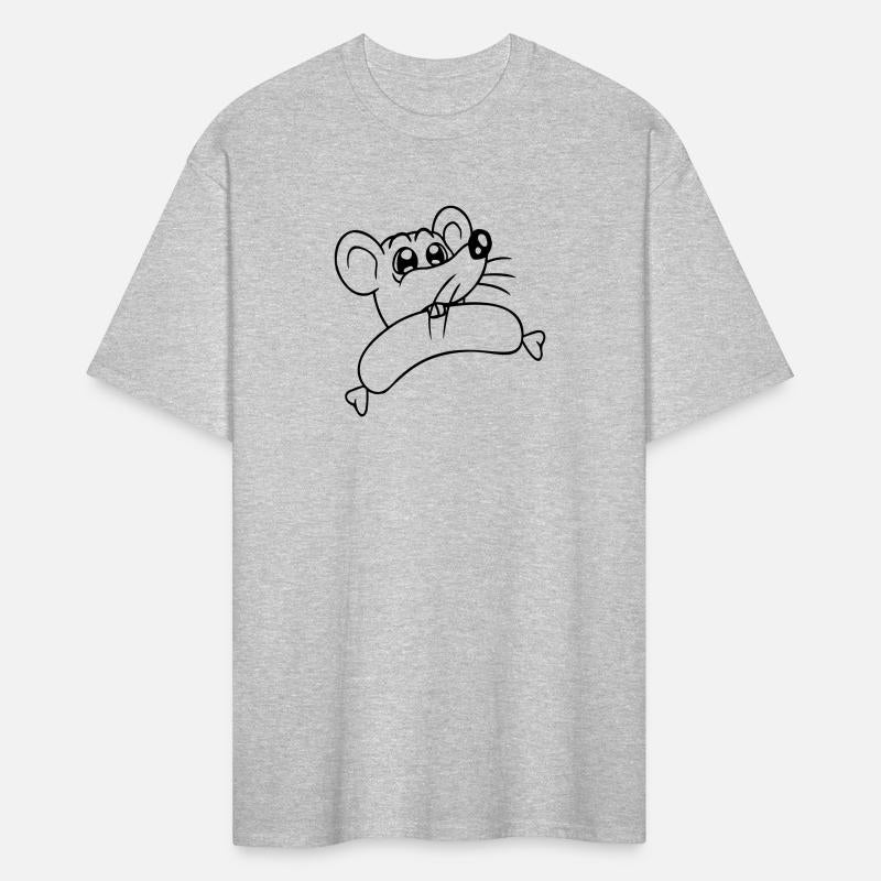 Mouse Big Sausage Eat Hunger BBQ Barbecue Funny