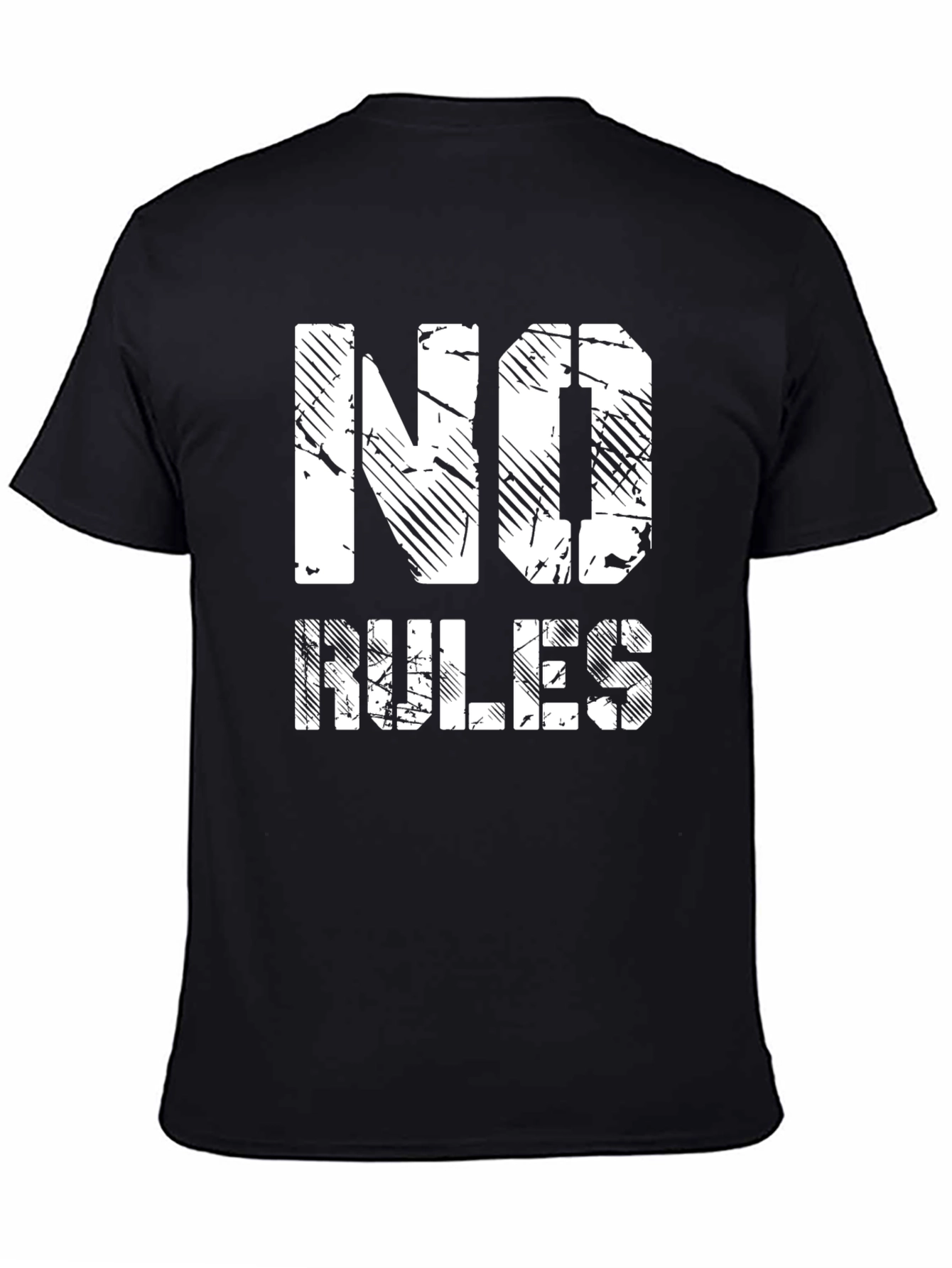 No Rules Graphic Print Black T-Shirt
