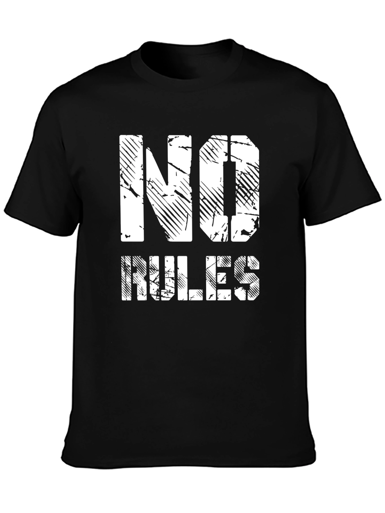 No Rules Graphic Print Black T-Shirt