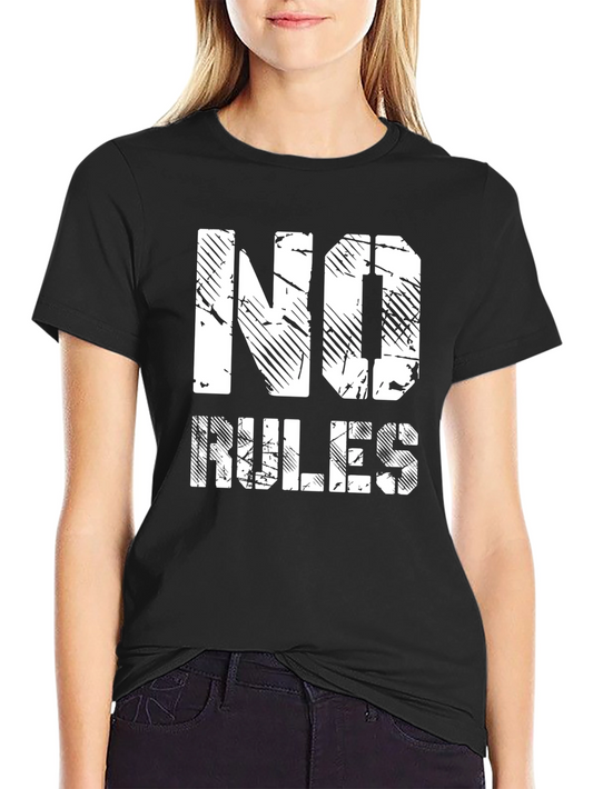 No Rules Graphic Print Black T-Shirt