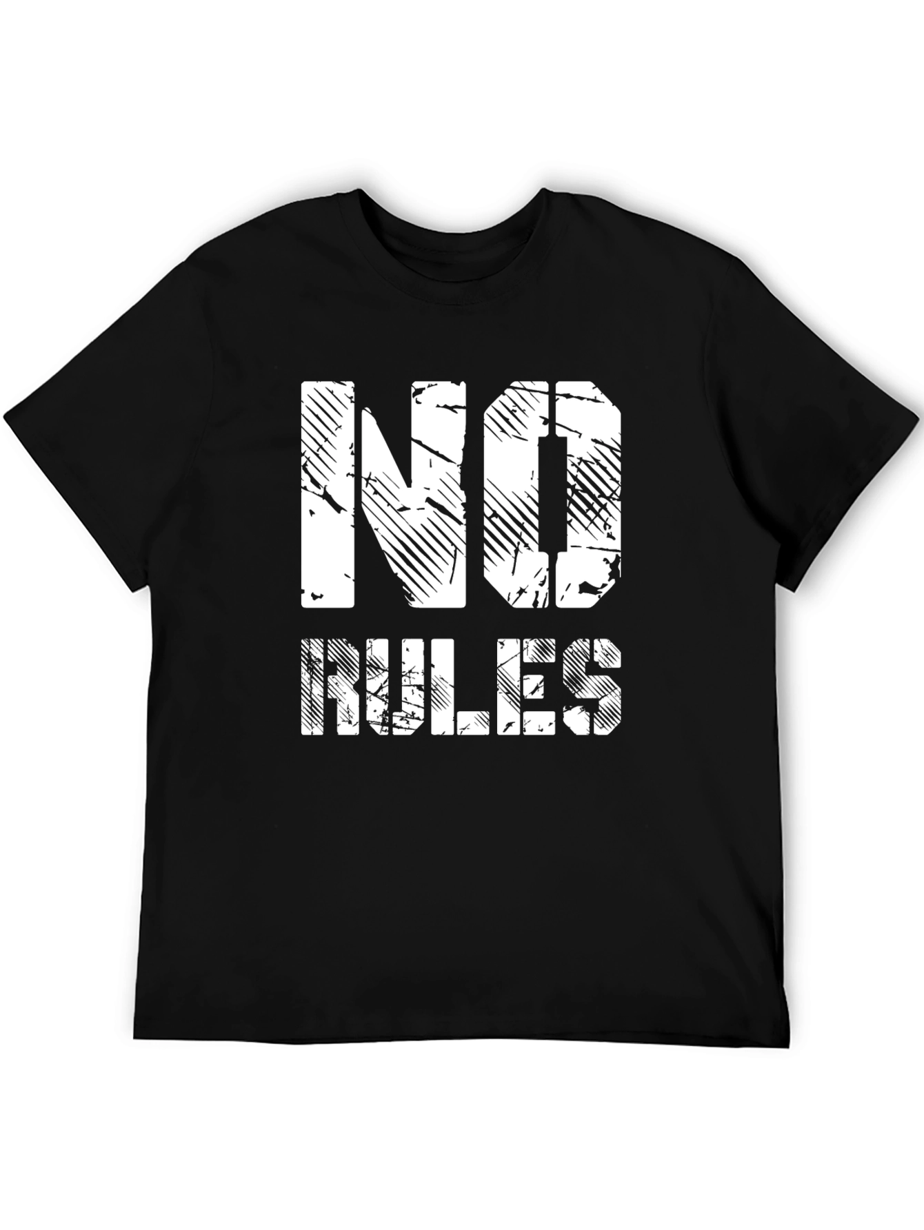 No Rules Graphic Print Black T-Shirt