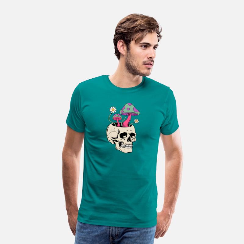 Mushroom Skull Design | Psychedelic Nature Art