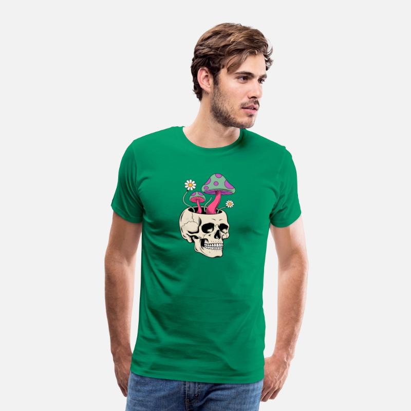 Mushroom Skull Design | Psychedelic Nature Art