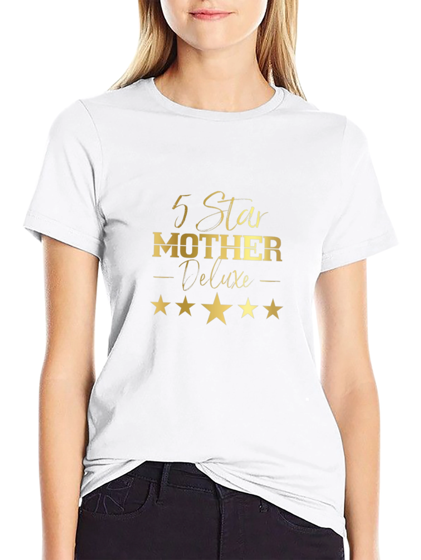 5 Star Mother Deluxe Black T-Shirt