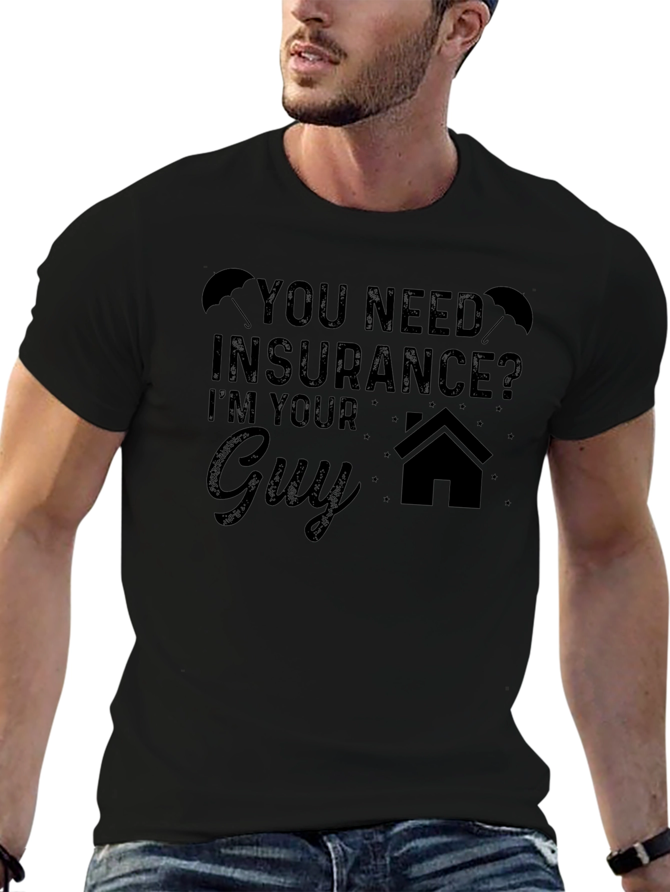 Insurance Guy Graphic Tee - Novelty T-Shirt