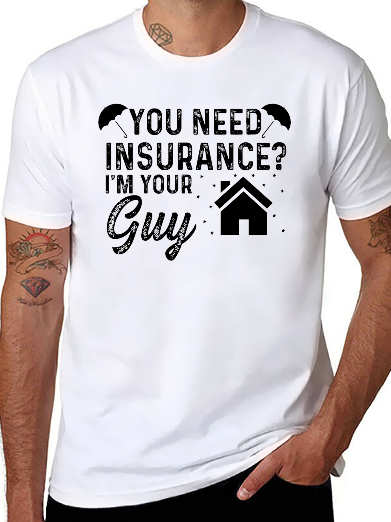 Insurance Guy Graphic Tee - Novelty T-Shirt