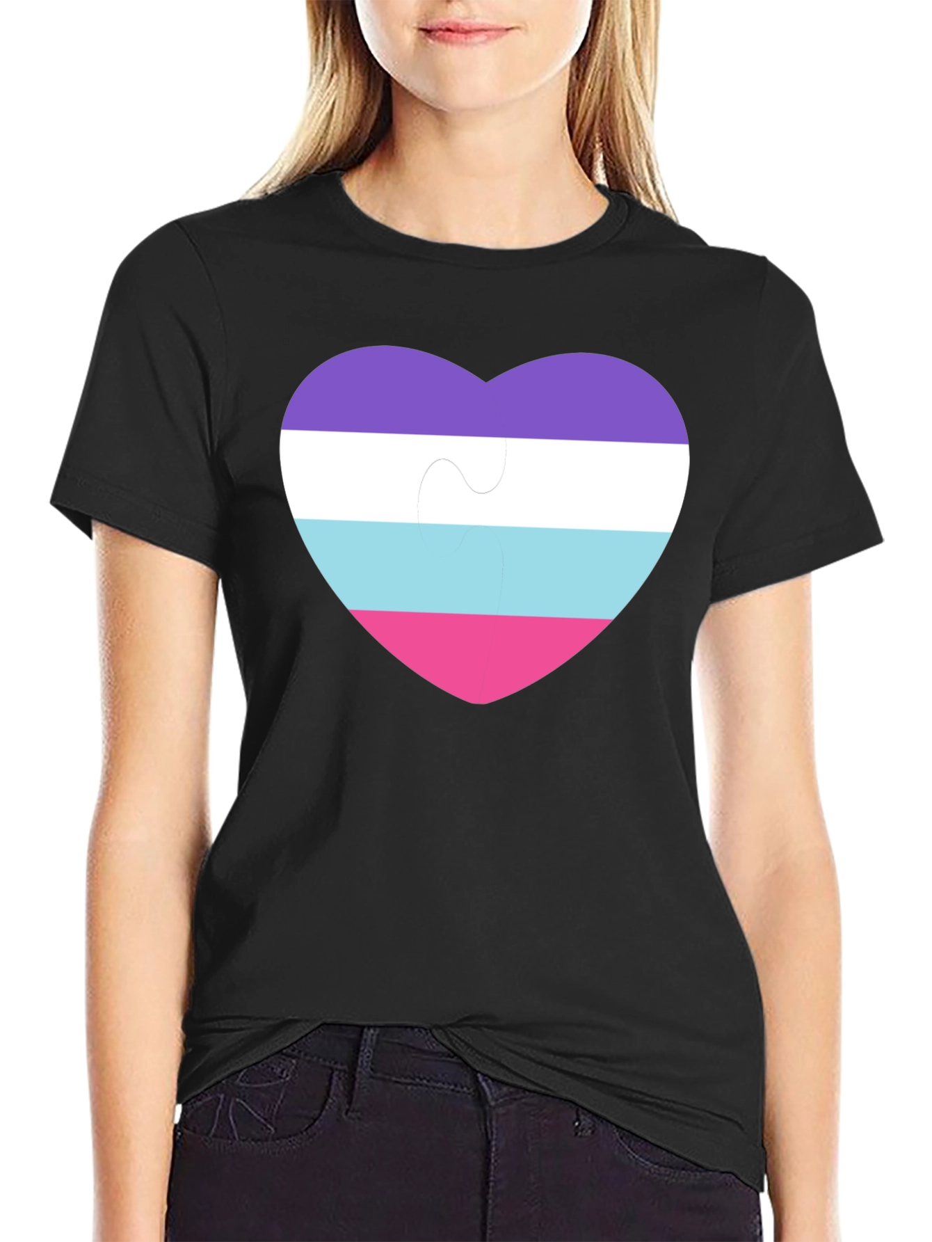 Omni Pride Heart Puzzle Piece T-Shirt