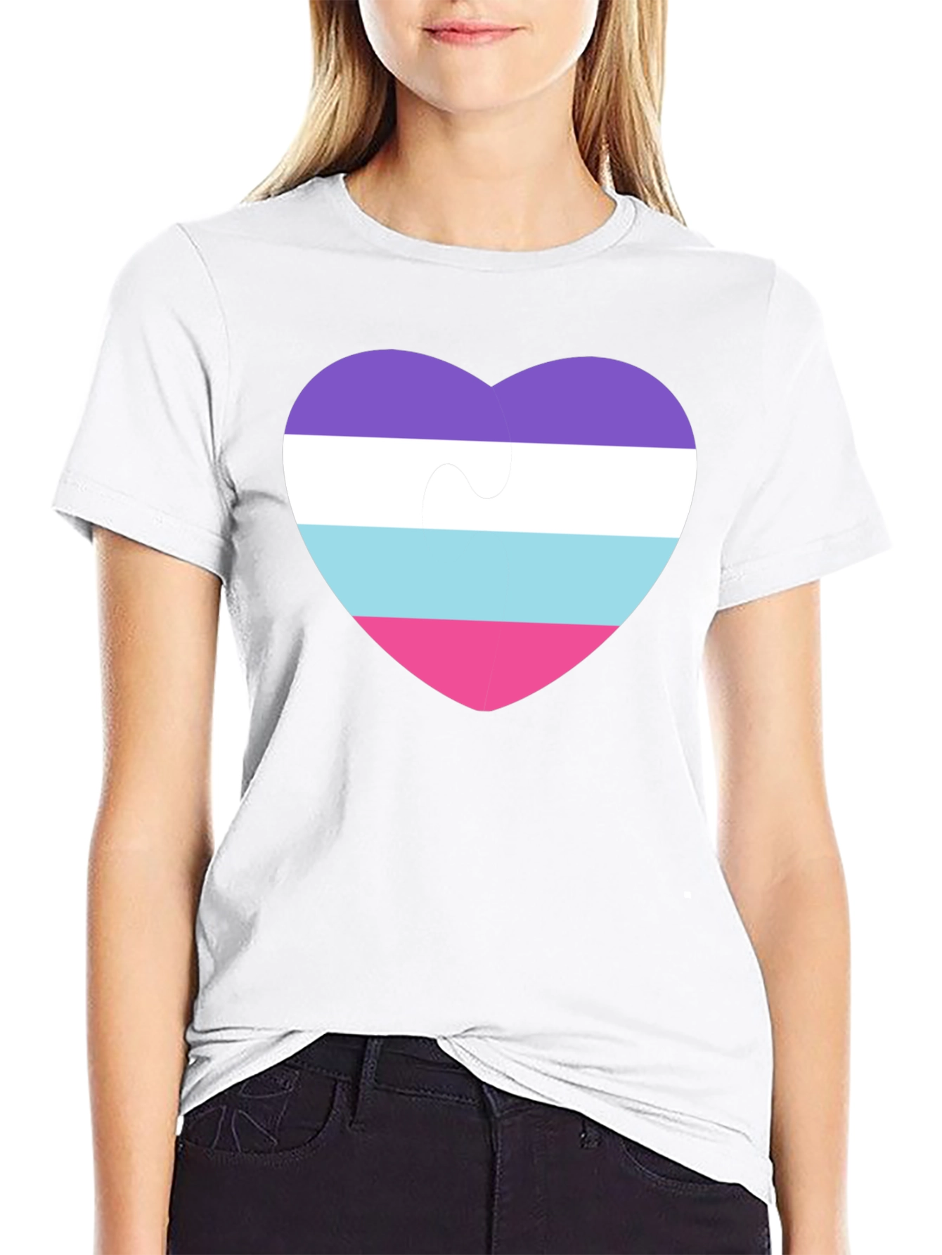 Omni Pride Heart Puzzle Piece T-Shirt