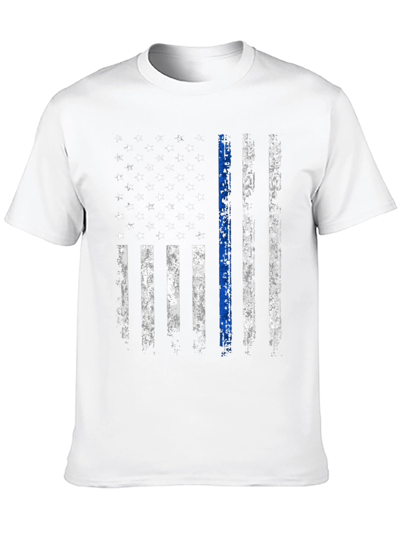 Thin Blue Line American Flag T-Shirt