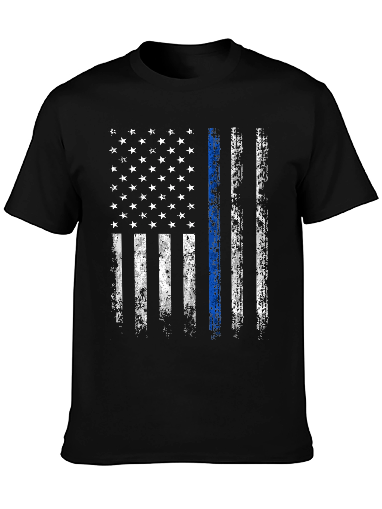 Thin Blue Line American Flag T-Shirt