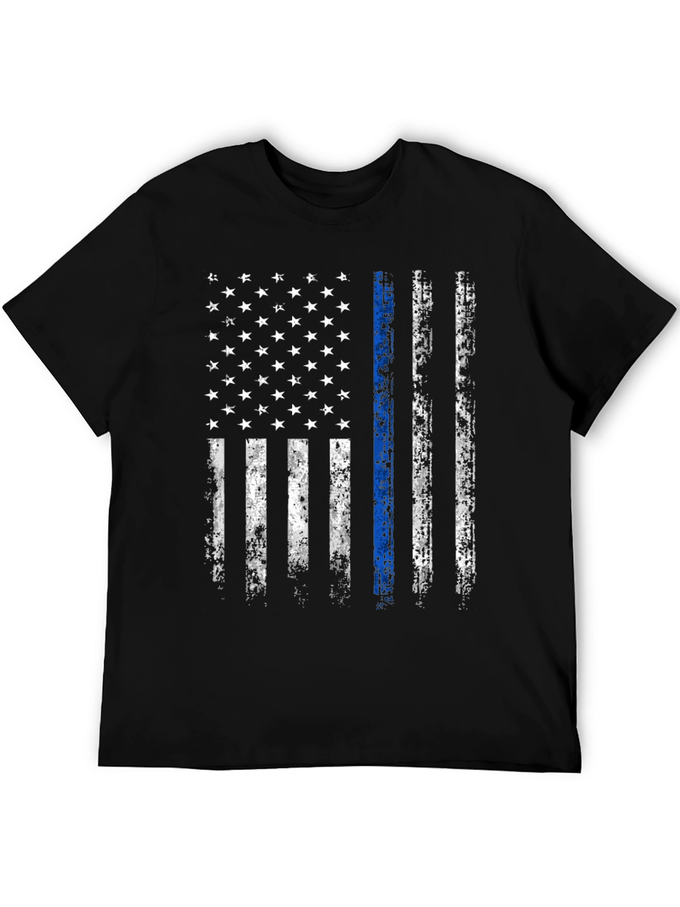 Thin Blue Line American Flag T-Shirt