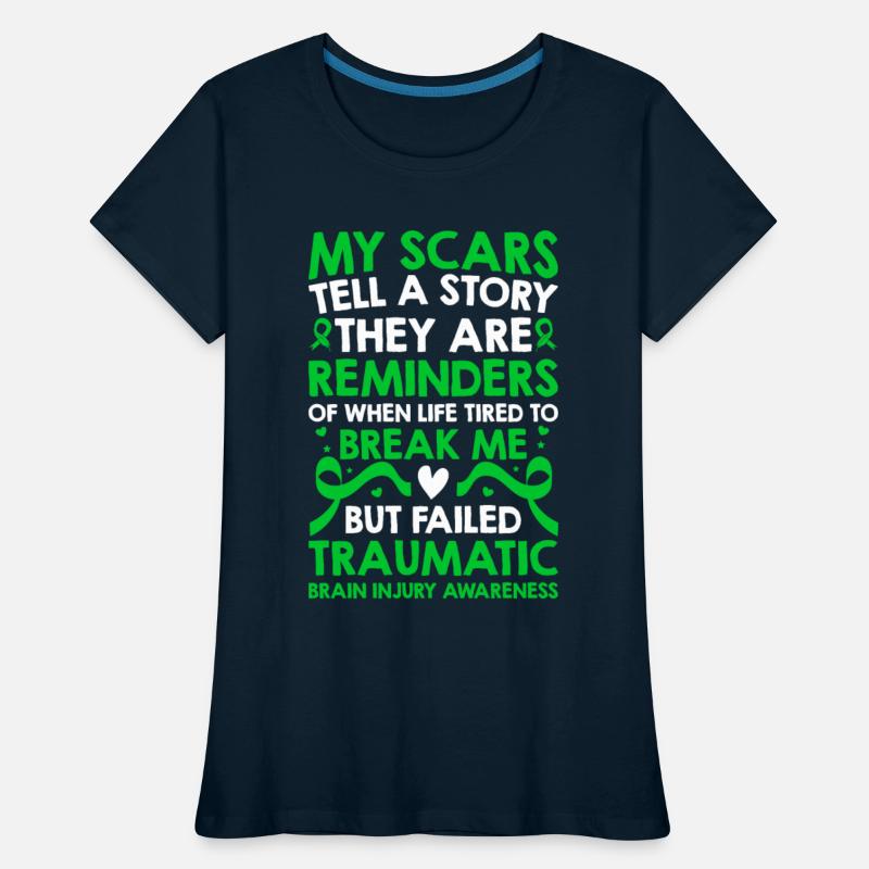 My Scars Traumatic Brain Injury Awareness TBI Gree