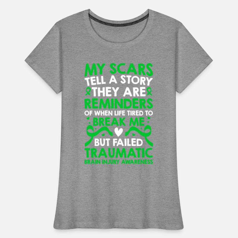 My Scars Traumatic Brain Injury Awareness TBI Gree