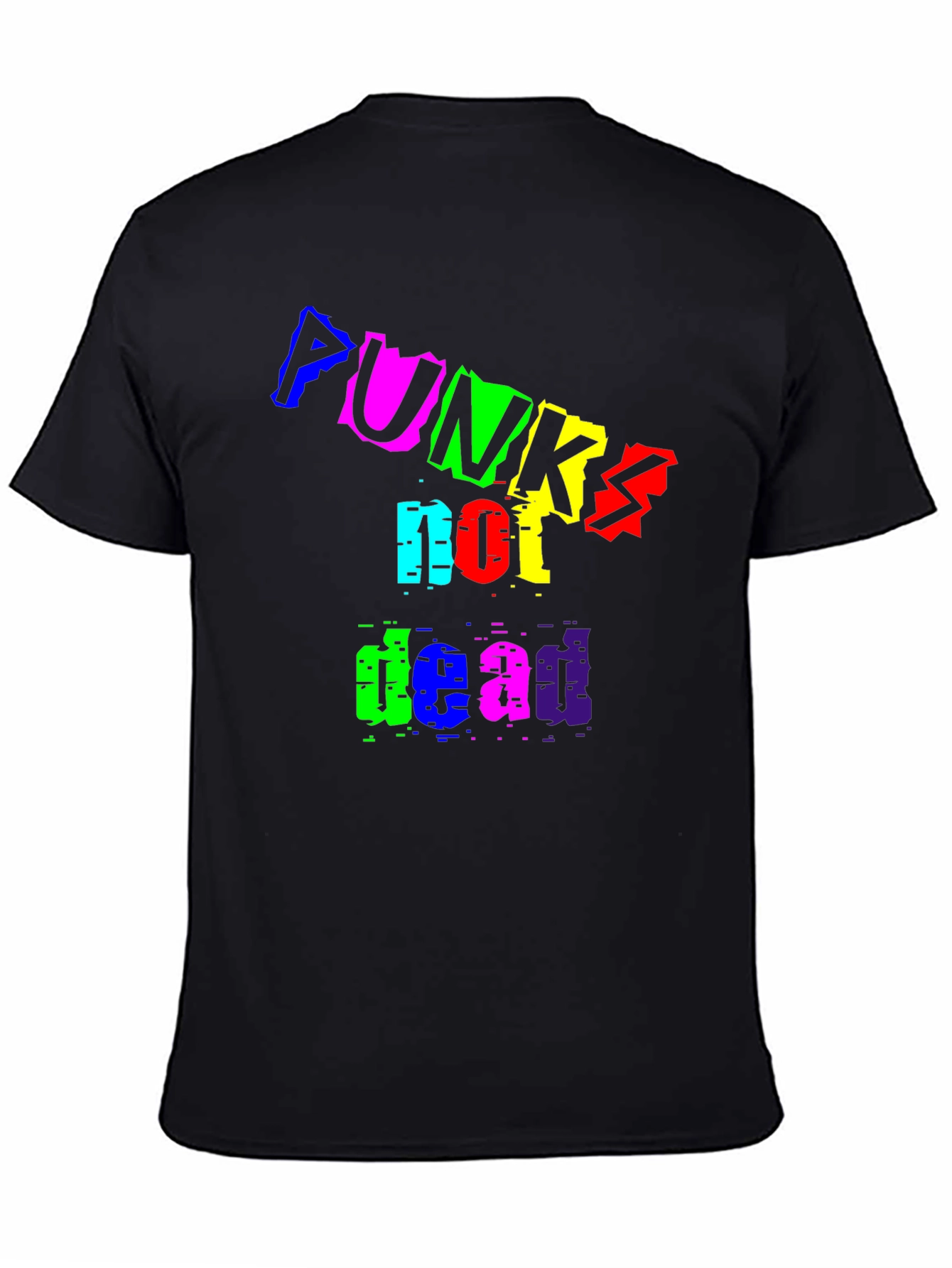 Punks Not Dead Black Graphic T-Shirt