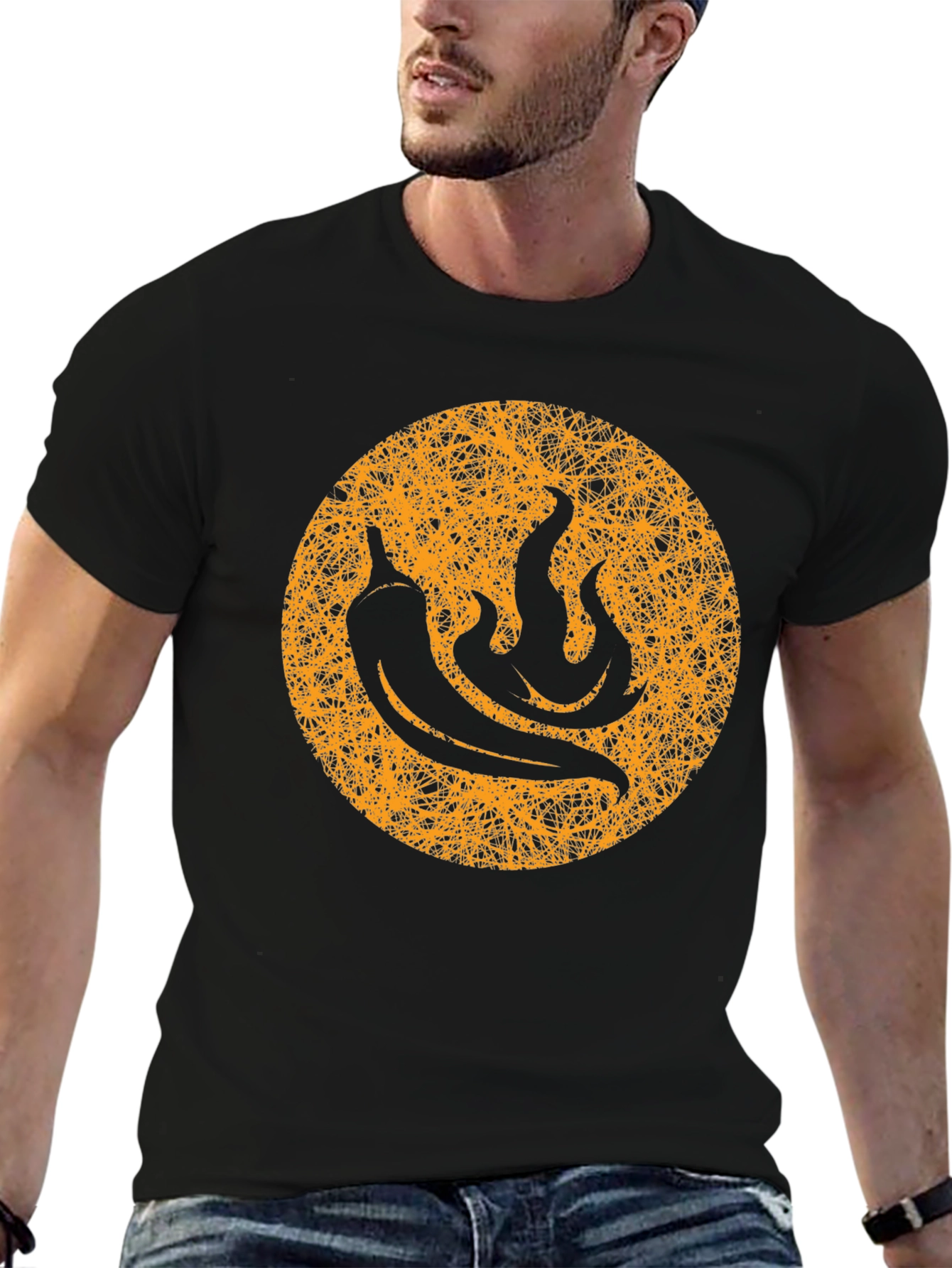 Spicy Pepper T-Shirt - Black Cotton Graphic Tee