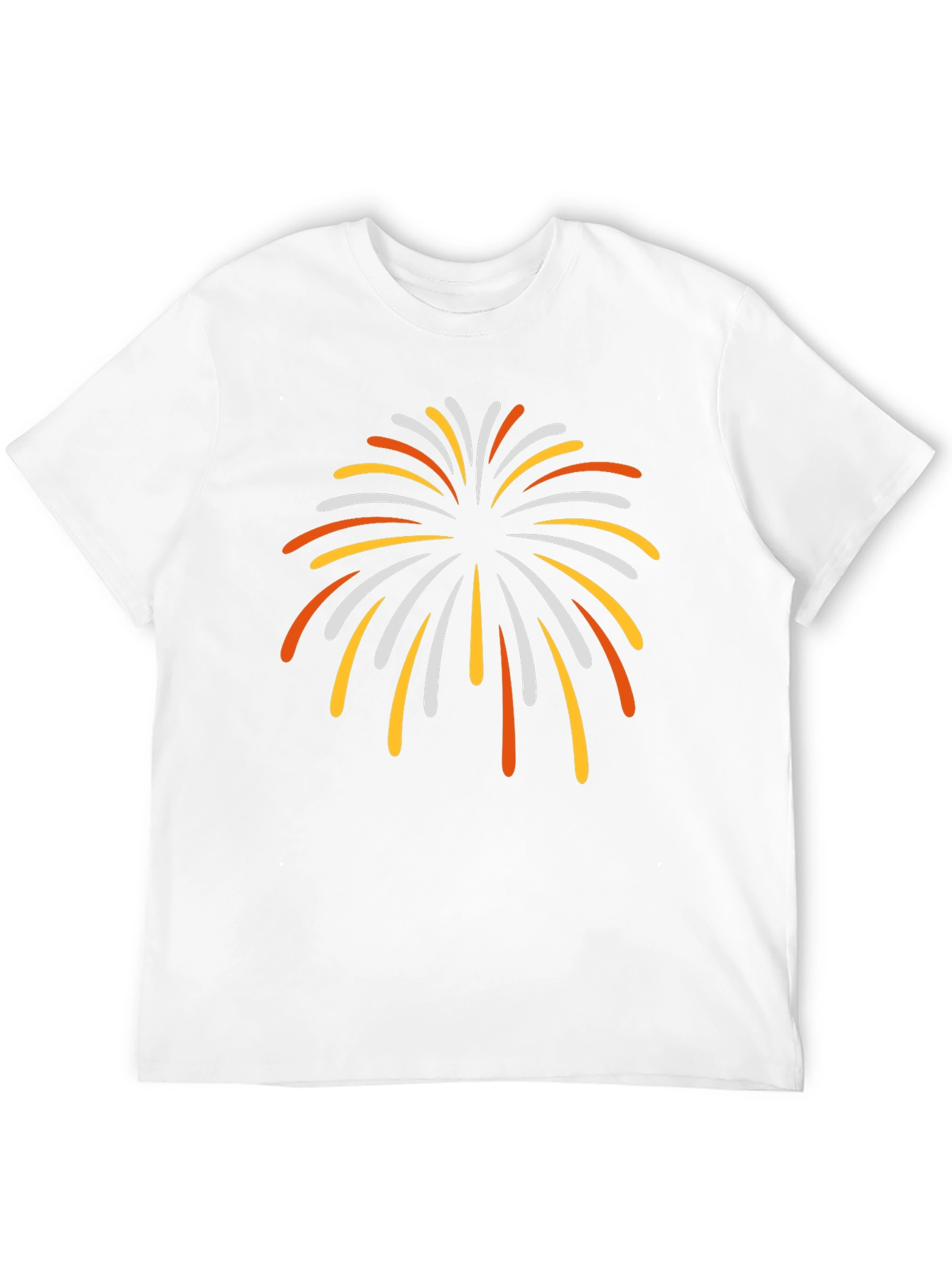 Festive Fireworks Graphic Tee - Black Cotton Blend